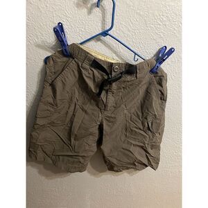 Eddie Bauer Mens‎ Size 34 Nylon Belted Cargo Shorts Hiking Camping Brownish